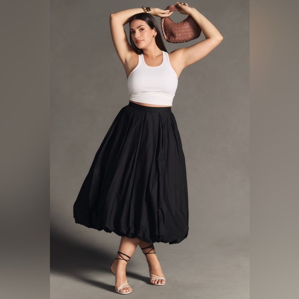NWT Anthropologie HUTCH Peplum Voluminous Balloon Maxi Skirt 📐10 Retail $248 - Picture 10 of 11